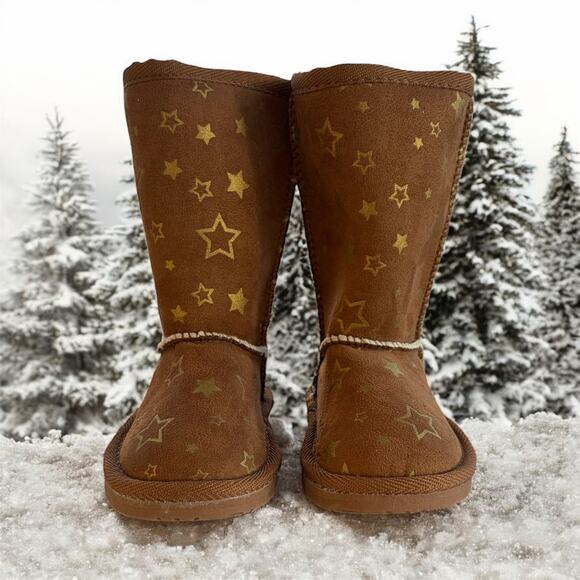 Airwalk Toddler Cognac w/ Stars Emma Winter Boots- Size 6 - Picture 2 of 7